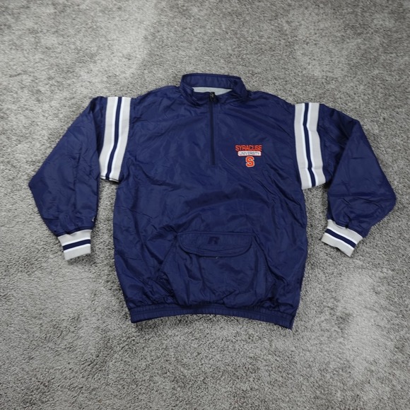 Russell Athletic Jackets & Blazers - Syracuse Jacket Mens Large NCAA Pullover Windbreaker Pockets Russell Athletic
